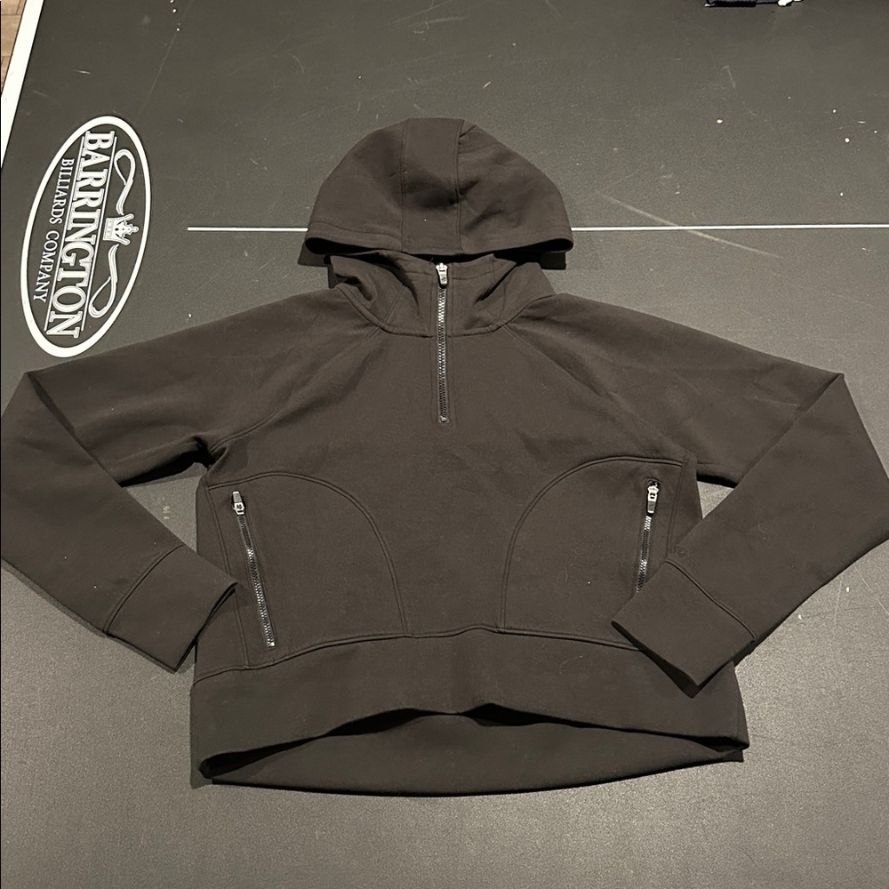NWT DSG Sports Fleece Quarter Zip Black Hoodie Sweatshirt XS